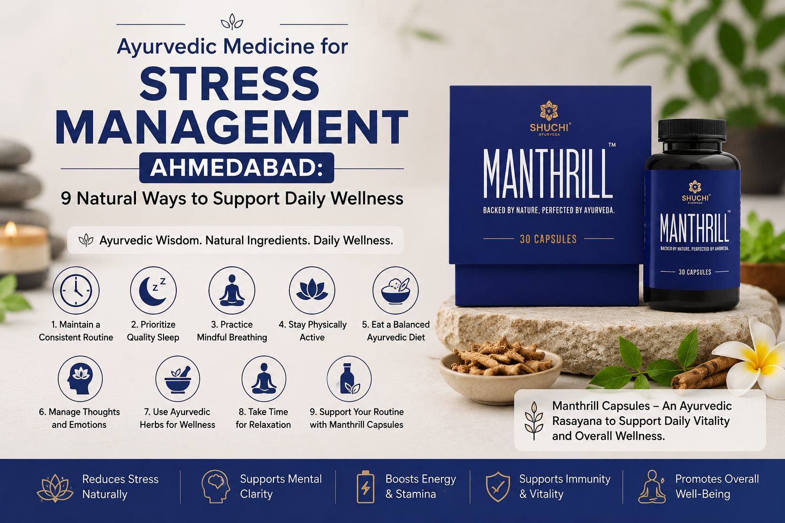 Ayurvedic Medicine for Stress Management Ahmedabad: 9 Natural Ways to Support Daily Wellness